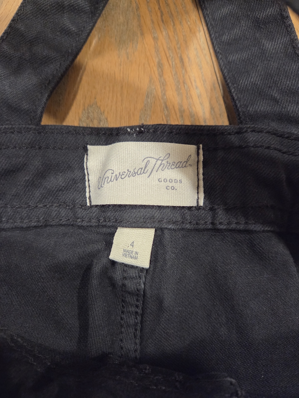 Sailor Overalls Women Size 4 Black Denim Wide Leg Jumpsuit - Picture 3 of 10
